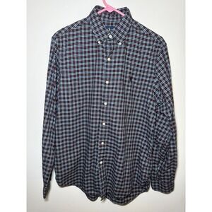 Ralph Lauren Men's Medium Plaid Button Down Long Sleeve Shirt